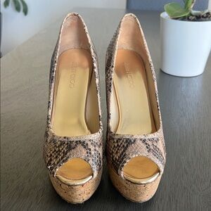Jimmy Choo Snakeskin Platform Heels